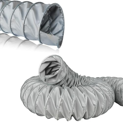 IMUNKT Glasfaser Flexrohr Lüftungsschlauch RV Ofen Abluftschlauch Hochtemperatur Belüftungsschlauch Ø 50mm 100mm 150mm 300mm Warmluftschlauch(L-10m/32.8ft,80mm(3 1/8))