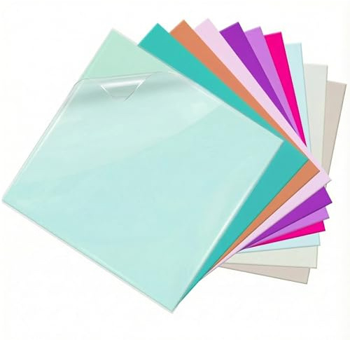 Wonninek Acryl Kunststoffplatte 10 Stück 3mm Gussplatten Farbig Laserschneideplatten, Undurchsichtige Acrylplatten mit Schutzfolie für Bastelarbeiten Für DIY Kunsthandwerk Bilderrahmen 20x20cm