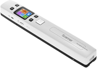 Scanner Portable Wi-FI Haute Vitesse 1050 DPI for Documents et Images, Format A4, JPG/PDF, écran LCD, idéal for Les reçus Livres d'entreprise(No WiFi Scanner)