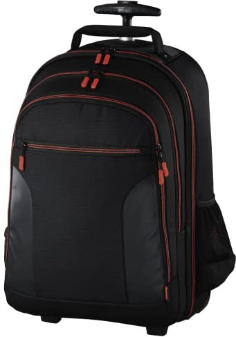Hama Trolley pour caméra/Appareil Photo Miami (conçu spécialement pour Les photographes Amateurs et Professionnels, Taille du Trolley de 27 cm x 12 cm x 37 cm, 2,9 kg) Noir/Rouge