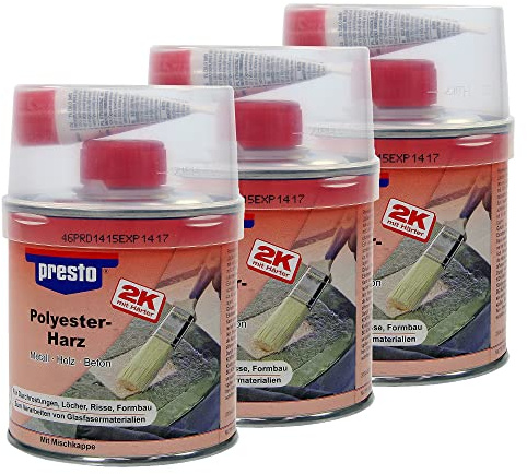 Résine polyester Presto 3 x 250 g