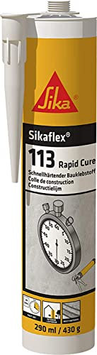 Sika - Sikaflex-113 RapidCure, schnellhärtender Bauklebstoff, 290 ml, weiß