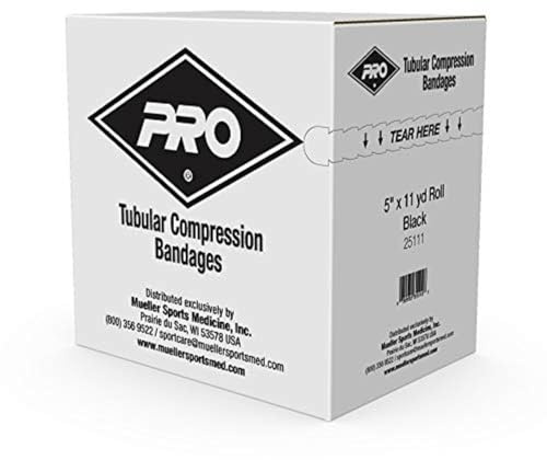 MUELLER Sports Medicine Tubular Knit Compression Bandage, Compression Sleeve Support for Men and Women, Cut-to-Fit, Machine Washable, Black, 5-Inches Wide