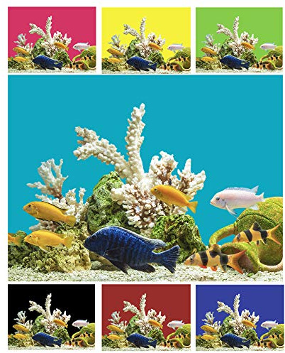 Finest Folia 1 Meter Aquarium Terrarium Hintergrundfolie Rückwand Hintergrund Folie Selbstklebend Zuschnitt Einfarbig Poster Zubehör (40 cm, Weiß)
