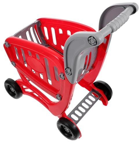 JUMPLAWN Carrito De Compras Infantil De Juguete Carro De Supermercado Simulación para rol y Seguro para Desarrollo Educativo De Niño Niña y Niñas