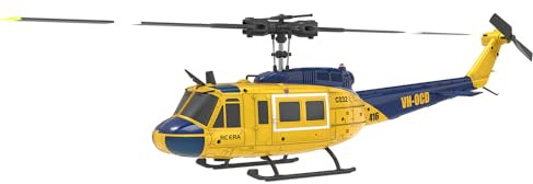 Torcster Hubschrauber Bell UH-1D gelb Brushless 6G 297mm RTF 2,4G Ferngesteuert 3D Anfänger Indoor Heli