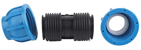 Tissting Connettore idraulico diritto PE 32mm, adattatore per tubi acqua, materiale plastico resistente, riduzione perdita di pressione, adatto per impianti idraulici domestici