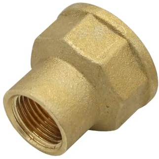 Stabilo-Sanitaer Messingfitting Reduziermuffe 1/2 x 1 Zoll Reduzierung Übergangsmuffe Messing Fitting Gewindefitting Rohrfitting