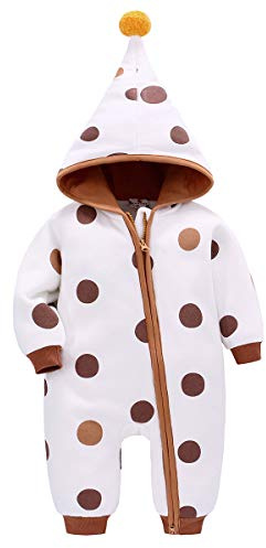 Bebone Ropa para bebé Niños Niñas Ropa de una pieza Otoño Invierno Body Ropa de cama Pijamas (Marrón,66,6-9meses)