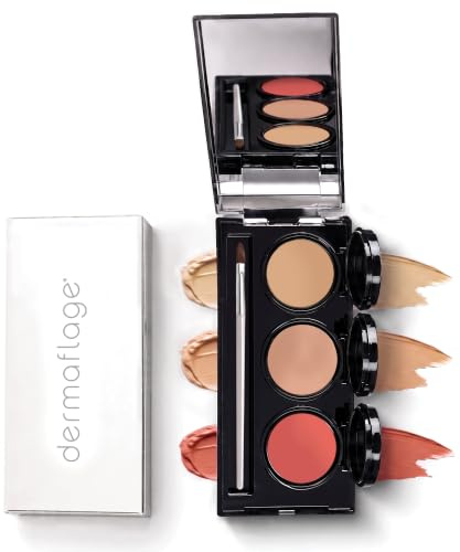 Tattoo Abdeck Makeup, wasserfester Concealer, 3 Farben + Pinsel, von Dermaflage, 6,9 g