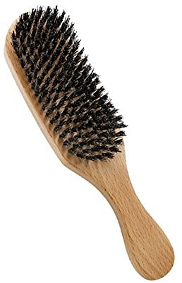 AnSafe Rasierpinsel, Handgefertigt Ergonomie Leicht Kopfstyling Zubehör Schaum Seife Bartbürste Buchenholzgriff Rasieren Bürste (Farbe : Holzfarbe)