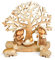 Riffelmacher Kinderkrippe mit Baum aus Polyresin 78561 | 12 x 10 cm - Weihnachtskrippe Holzoptik Maria Josef Jesus Schaf Kuh Weihnachtsgeschichte