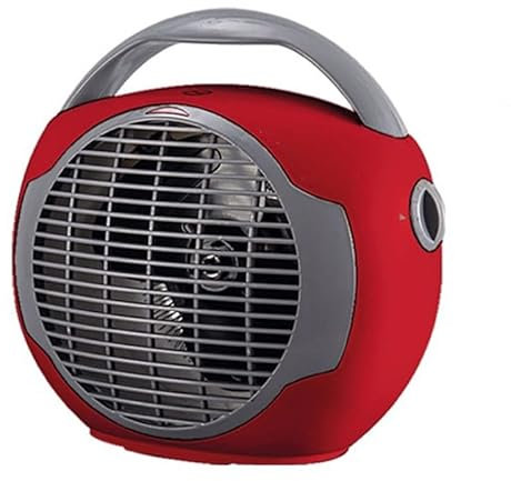 Virsus Termoventilatore Sun portatile 1000-2000 watt 2848, misura 24x14x21 cm, basso consumo, 2 livelli di potenza, scaldino elettrico scaldabagno con funzione Caldo e Freddo, Vari Colori (rosso)