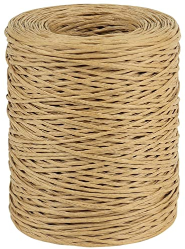 Tenn Well Floral Binding Wire, 656 Feet 2mm Paper Covered Wire Rustic Vine Wires for Floral Arrangements, Flower Crowns, Grapevine Wreath Making, Wedding Decorating, DIY Projects (Natural)