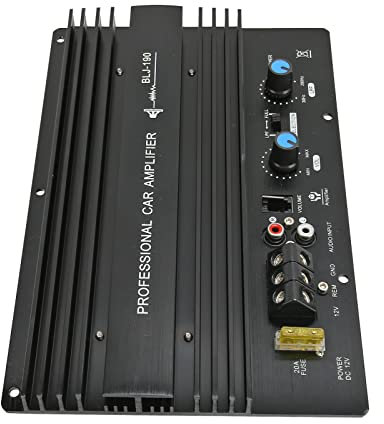 Amplificatore di Potenza per Auto BLJ-190, 1000W per Auto Amplificatore Ad Alta Potenza Scheda Potente Sub per Basso Scheda Woofer 12V per Altoparlante Basso 8-12 Pollici
