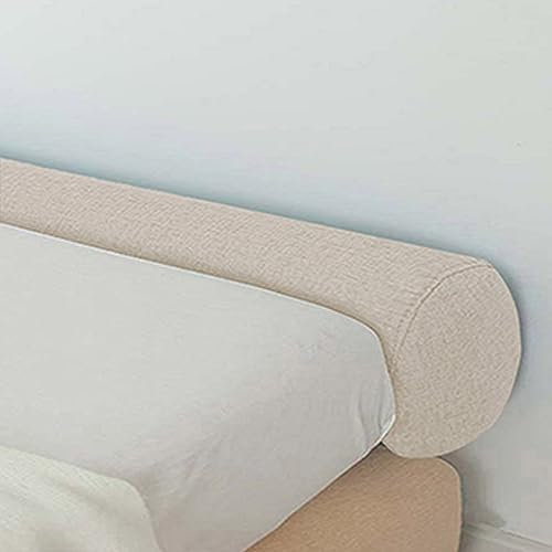 Xpnit Langes Lückenkissen, runde Rolle, weiches Zylinderkissen, Sofa-Armlehnen-Unterstützung zum Schlafen, Schwangere, Nachttischschutz (20 x 90 cm, Beige)