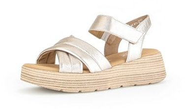 Gabor Damen Plateausandalen, Frauen Sandalen,Moderate Mehrweite (G),Plateausandaletten,bequem,Sommerschuhe,Freizeitschuhe,Puder,38 EU / 5 UK