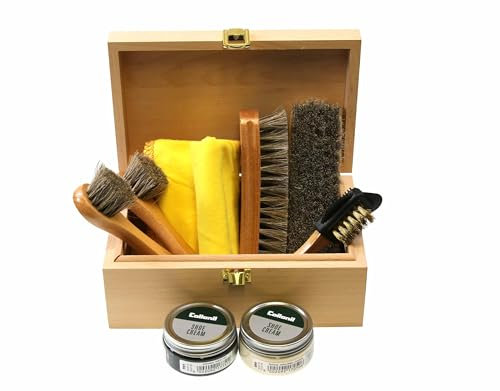 Cathcart Elliot Personalised Eco Shoe Valet Box Kit with Shoe Cream and Brushes
