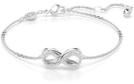 Swarovski Hyperbola bracelet, Infinity, White, Rhodium plated