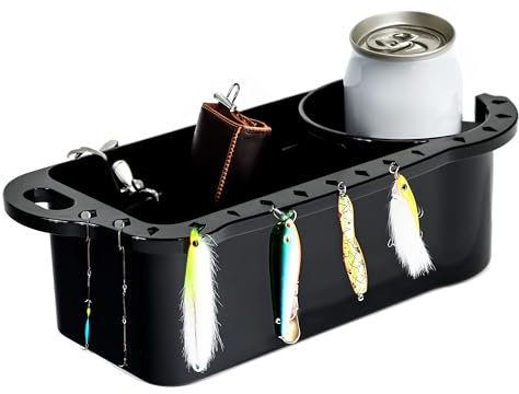 Trademark Innovations Boat Cup Holder, Boat Caddy, Fishing Boat Accessories for Kayak, Bass Boat, Pontoon Boat, Boat Organizer