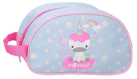 Roll Road I Am a Unicorn necessär anpassningsbar blå 24 x 14 x 10 cm polyester, Blå, anpassningsbar necessär