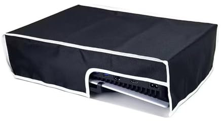 ROIPIN Custodia orizzontale antipolvere per console di gioco PS5 Slim, antigraffio, antipolvere, accessorio per console PS5 Slim Edition Digital Edition e Disc Edition (nero)
