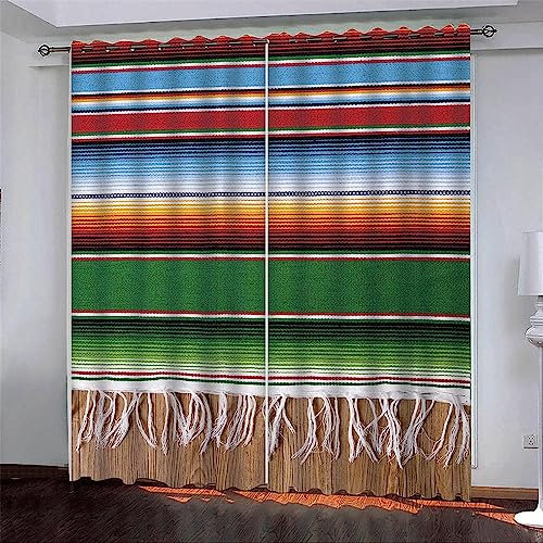 3D Kinderzimmer Verdunkelungsvorhänge Holzbrett Mit Farbverlauf 2 X 85 X 200 cm,3D-Gedruckte Vorhänge Wohnzimmer Bürovorhänge Energiesparende Geräuschreduzierende Kindergardinen - Vorhang -4K7G7C9N7X