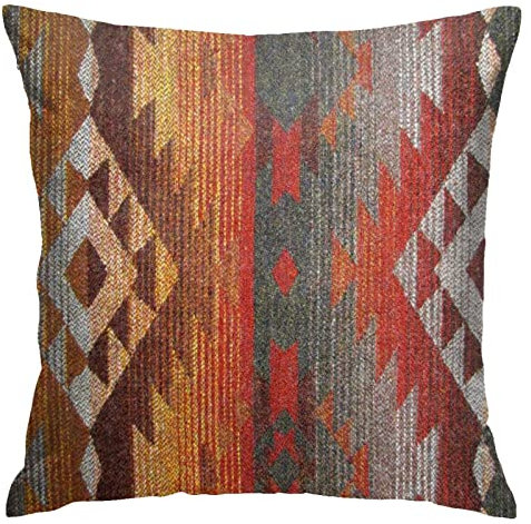 Dekokissen 45x45cm Zierkissen Square Kissenhülle Bedruckt Kissen-Hülle Für Wohnzimmer, Schlafzimmer, Büro, Rot, Grau Und Stammesfarben, Geometrisch, Blumig, Druck Tiermotiv, 1 Stück