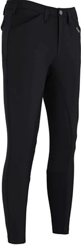 Pikeur Herren Reithose Rossini FFL schwarz Vollbesatz Midwaist Flex Faux Leather