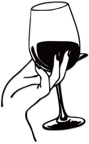 Generico Arte Murale in Metallo con Calice da Vino, Silhouette di Bicchieri da Vino Che Tengono in Mano, Cartello per Vino, Decorazione da Parete in Metallo per Cucina, Area Bar