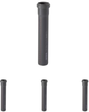 Ostendorf HTsafe HT-Rohr mit Muffe DN 50 mm 250 mm, Grau, DN 50 x 250 mm (Packung mit 4)