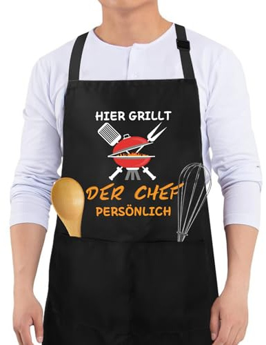 Weihnachtsgeschenke für Männers Grillschürze Mann,Grill Geschenke für Männer,Geschenke für Grillfans,Grillschürze für Männer,Kochschürze Herren Lustig,Grillmeister Schürze,Vatertagsgeschenk für Papa