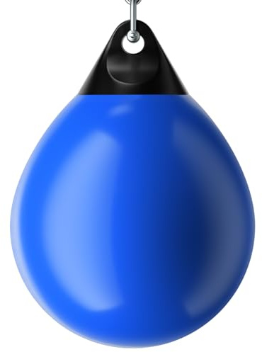 GYMAX Bolsa de Boxeo de Agua de 45 cm/52 cm, Bolsa Pesada de 50 kg/70 kg con Manguera de inyección de Agua y Accesorios para Colgar, Saco de Boxeo Profesional para niños, Adolescentes y Adultos (Azul