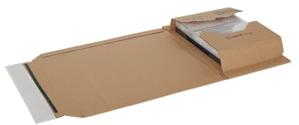 packster 100x Buchverpackung DHL Kleinpaket 268 x 160 x 72 mm A5 Selbstklebestreifen Braun Wickelverpackung Universalverpackung