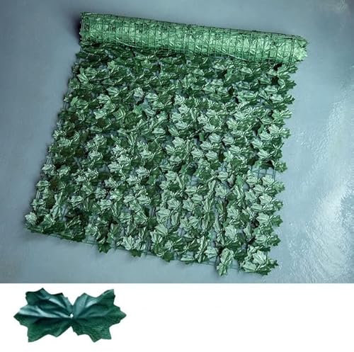 Künstlicher Efeu-Heckenzaun, Wanddekoration, 0,5 x 3 m, künstlicher Gartenzaun für Outdoor-Dekoration