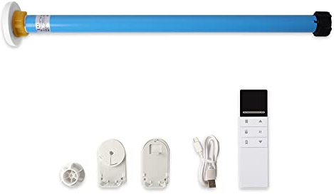 Motorized Roller Blinds Kit with Remote Control Voice Control and Tuya APP Rechargeable Smart and Tubular Shades Motor Compatible with OD 38mm Tube Timer Function included