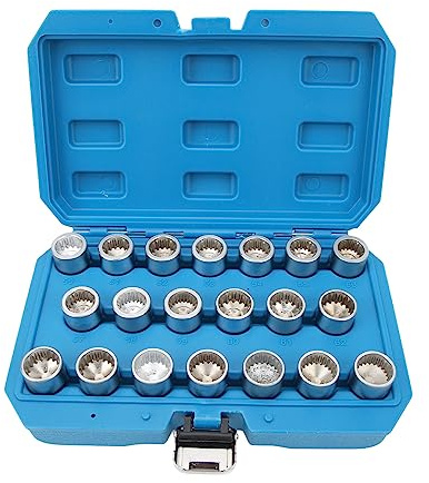 Set di 20 utensili per l'estrazione di bulloni, kit per l'estrazione di bulloni, dado per ruota in acciaio, utensile per l'estrazione di bulloni svitati, per bulloni, dadi e viti arrugginiti dannegg