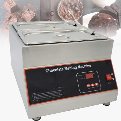 Olla eléctrica de chocolate con control de temperatura para templar, fondue y queso, ideal para uso profesional y doméstico