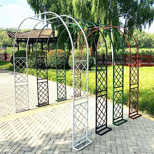 Grande arche de jardin durable pour plantes grimpantes et vignes - Pergola en acier lourd - Noir - 330 x 248 cm (l x H) - Parfaite pour la décoration de jardin et de terrasse