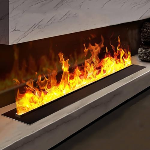 ZXINXIN Chimenea de Vapor de Agua, Chimenea eléctrica, Chimenea eléctrica incorporada, Efecto de Llama 3D, Control Remoto de Chimenea con 70cm/27.5in