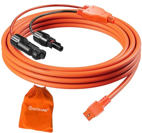 VOLTKARE Solar Verlängerungskabel mit XT60I Adapter, 2,5m 12AWG+14AWG Hochstrom Ladekabel für EcoFlow, Anker SOLIX, BLUETTI oder ALLPOWERS Tragbare Powerstationen, LiFePO4 Batterien, Solargeneratoren