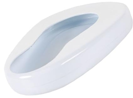 ibasenice Bassin de Lit Portable avec Urinoir Intégré pour Patients Alités Hommes et Femmes Design Lisse et Anti-déversement