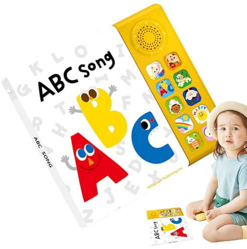 Libro de rimas Infantiles - Juguetes educativos Musicales de 9,06 Pulgadas | 10 Canciones Infantiles | Manera Llena de diversión de Aprender inglés | Material didáctico para la iluminación