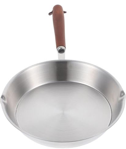 OSALADI Padella Piccola in Acciaio Inox 304 Antiaderente senza Rivestimento 16 Cm per Pancake e Uova Fritte, Pentola Multiuso per Cucina Domestica e Professionale Stile Stile Casuale