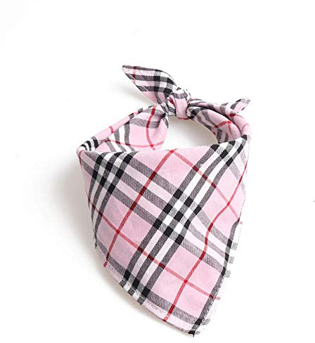 UANOU Hund Bandanas Dreieck Lätzchen Baumwolle Schal Rot Kariert Gedruckt Für Welpen Kleine Und Mittlere Heimtierbedarf