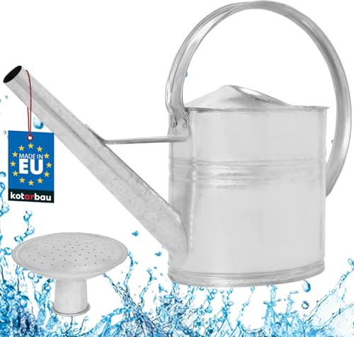 KOTARBAU® Annaffiatoio 10 litri zincato Ovale per Annaffiare i Fiori Annaffiatoio giardino innaffiatoio annafiatoio piante inaffiatoio