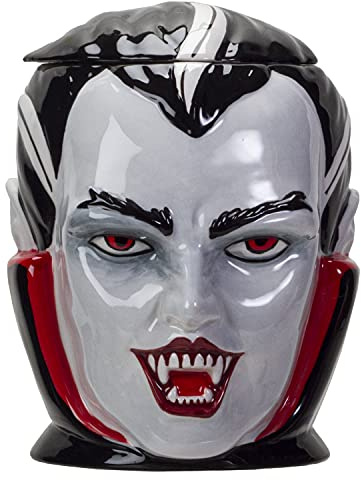 Pacific Giftware Halloween Vampire Dracula Bust Ceramic Cookie Jar