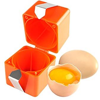 ABS Egg Cracker for Raw Eggs Breaker Egg Shell Cutter and Stainless Steel Egg Strainer Egg Yolk White Separator (1)