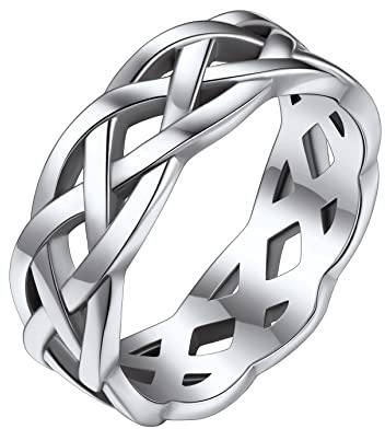 Bestyle Damen Ring Keltischer Knoten Ring aus Edelsthal