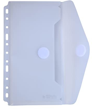 35861 Ordner mit Klettverschluss, Quittungsgröße und Mehrfachlochung, 10 Stück, zum Abheften in Ringen, 1 cm, Farbe Glas mit Soft-Touch-Oberfläche Office Box